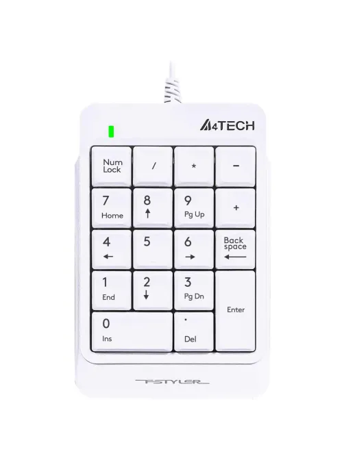 Клавиатура A4Tech Fstyler FK13P цифровой блок USB slim д/ноут (FK13P WHITE)