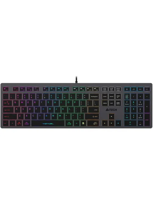 Клавиатура A4Tech Fstyler FX60 серый USB slim LED (FX60 GREY / NEON)