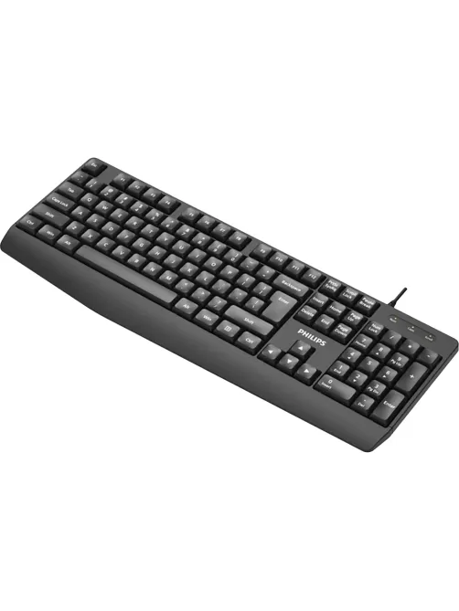 Клавиатура Philips (SPК6237B/60)проводн. USB 2.0 104кл, высокие кн., черный