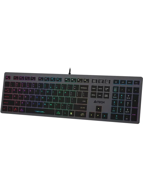 Клавиатура A4Tech Fstyler FX60 серый USB slim LED (FX60 GREY / NEON)