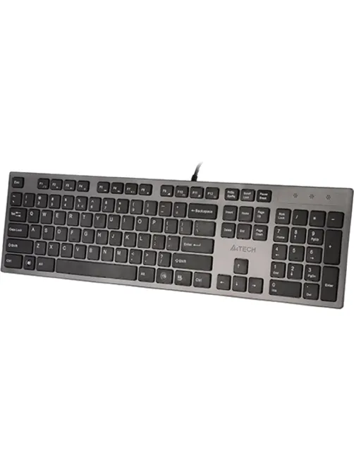 Клавиатура A4 KV-300H серый/черный USB slim