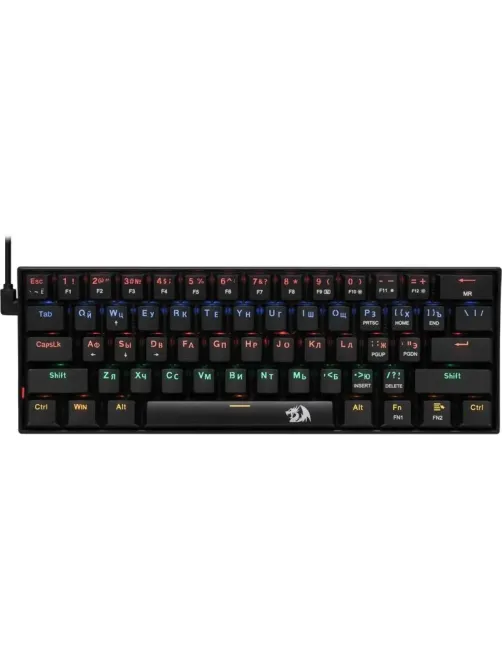 Клавиатура Redragon Lakshmi (78119) механич. RU,радужная,тихая,61кн