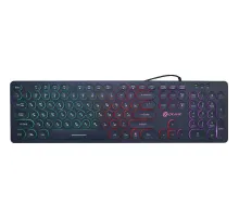 Клавиатура Oklick 420MRL черный USB slim Multimedia LED (1091226)