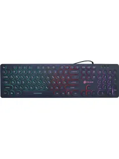 Клавиатура Oklick 420MRL черный USB slim Multimedia LED (1091226)