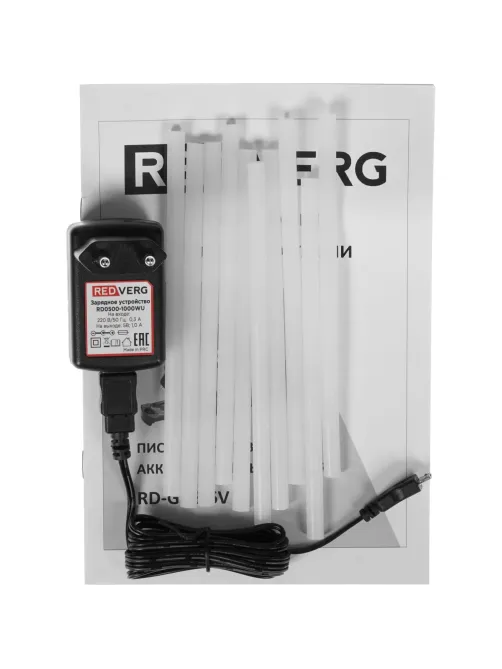 Пистолет клеевой аккумуляторный REDVERG RD-GG3,6V, d7мм, 1.5Ач (6632719)