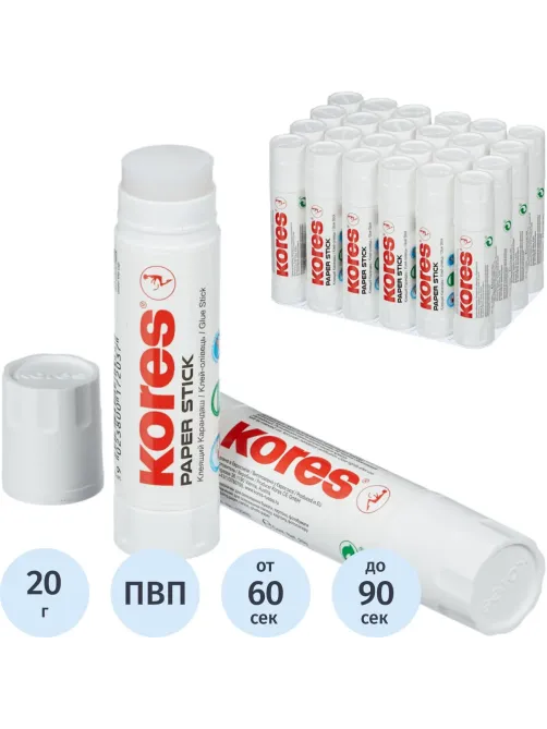 Клей-карандаш 20г KORES paper Stick 17203