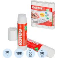 Клей-карандаш 20г KORES 4шт./уп. 14200