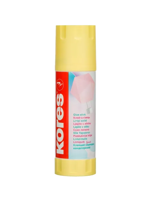 Клей-карандаш 40г Kores Pastel ассорти:розовый, желтый, фиолетовый ,мятный