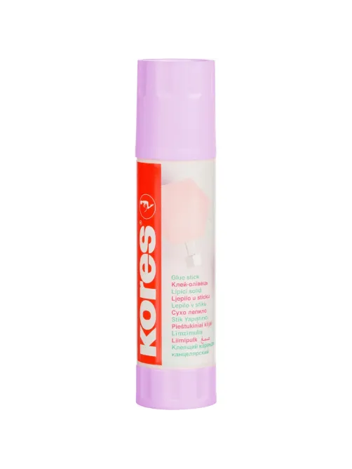 Клей-карандаш 20г Kores Pastel ассорти:розовый, желтый, фиолетовый ,мятный