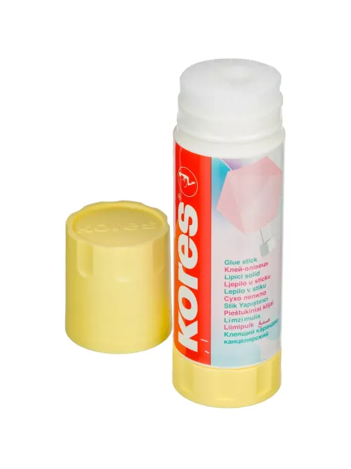 Клей-карандаш 40г Kores Pastel ассорти:розовый, желтый, фиолетовый ,мятный