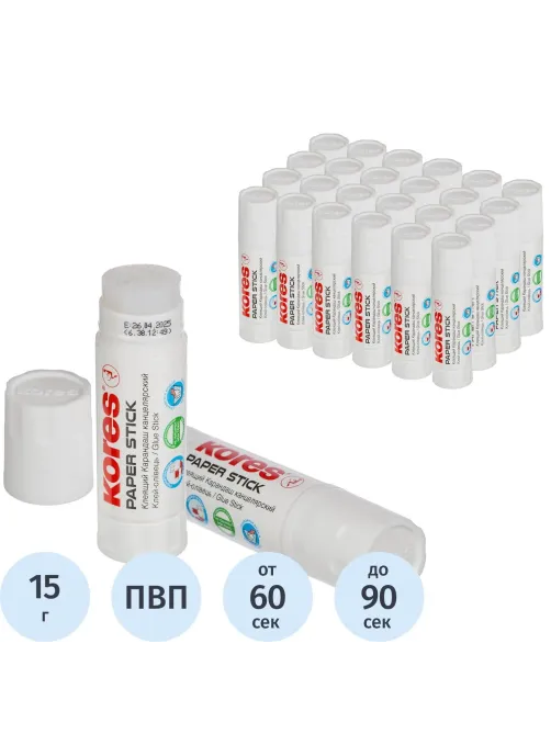 Клей-карандаш 15г KORES Paper Stick