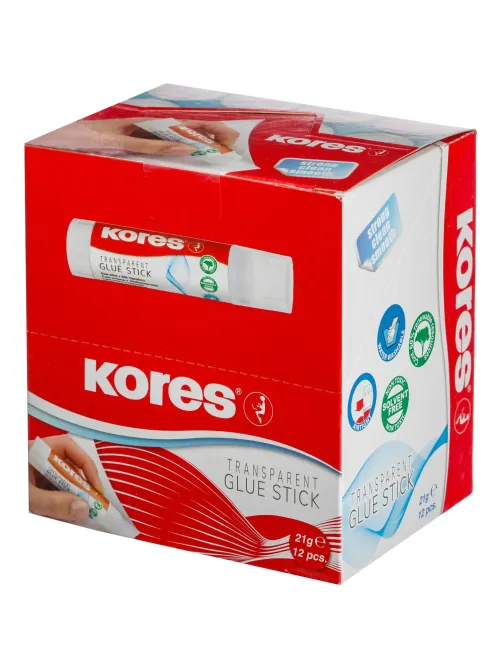 Клей-карандаш KORES 21г прозрачный