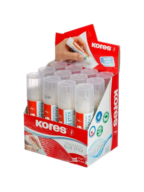 Клей-карандаш KORES 21г прозрачный