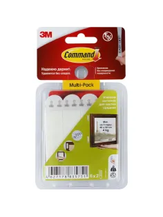 Застежки самоклеящиеся Command для картин, средние, 6 пар (17201-3PK-2)
