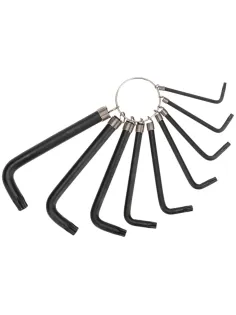 Набор ключей имбус. TORX KRANZ T10-T50 CrV 9 шт, оксид, кольцо KR-12-5203