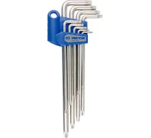 Набор ключей Г-обр Torx,T10H-T50H,длин,с отверс,9 пред.KING Tony 20419PR