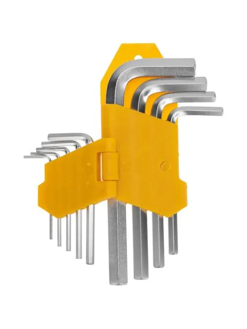 Набор ключей имбусовых HEX KRANZ 1,5-10 мм, CrV, 9 шт. KR-12-5215