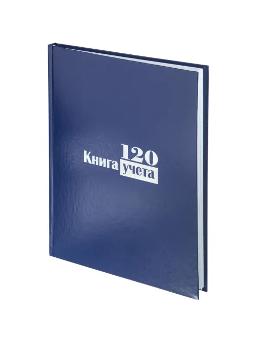 Книга учета -120л. в клетку офсет, обл. бумвинил