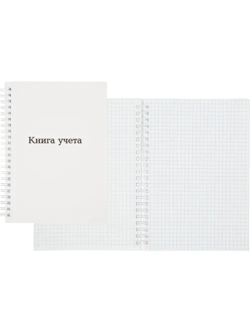 Книга учета Attache А5 96л клетка офсет картон мел. спираль