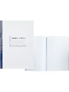 Книга учета 96л. в клетку обл.картон
