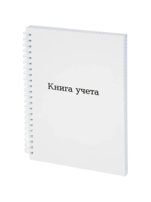 Книга учета Attache А5 96л клетка офсет картон мел. спираль