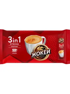 Кофе Жокей Крепкий 3 в 1 раств. 50 пак/уп 1296-08