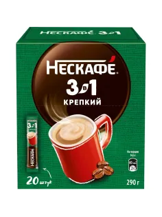 Кофе Nescafe 3 в 1 крепкий раств., шоу-бокс, 20штx14,5г