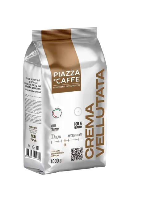 Кофе Piazza Del Caffe Crema Vellutata в зернах, 1кг