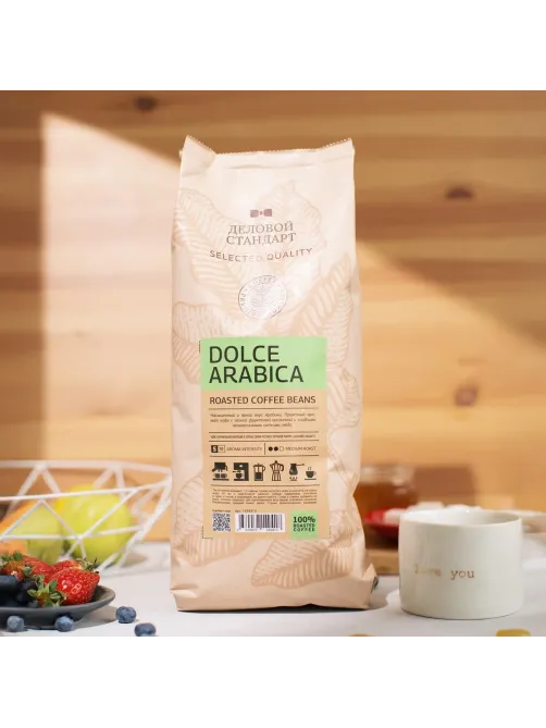 Кофе натуральный жареный в зернах Деловой Стандарт Dolce Arabica, 1кг