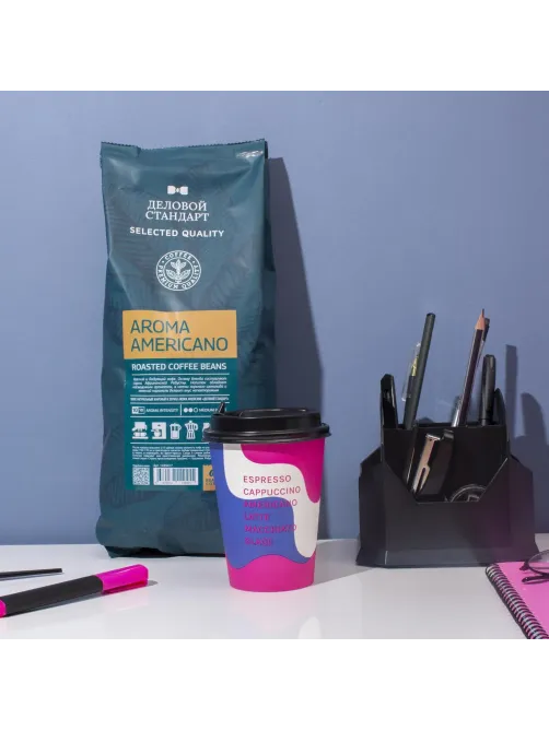 Кофе натуральный жареный в зернах Деловой Стандарт Aroma Americano, 1кг