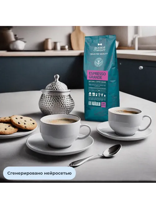 Кофе Деловой Стандарт Espresso Grande в зернах нат. жар., 1кг