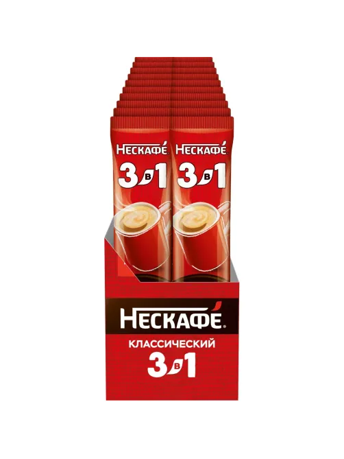 Кофе Nescafe 3 в 1 классический раств., шоу-бокс, 20штx14,5г