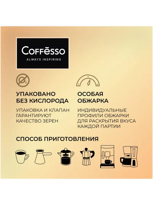 Кофе в зернах Coffesso MASSIMO 1кг