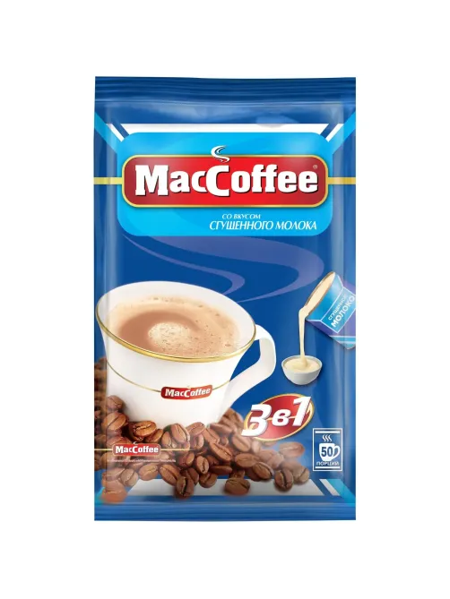 Кофейный напиток MacCoffee 3в1 со вкусом сгущенного молока 20гx50шт/уп
