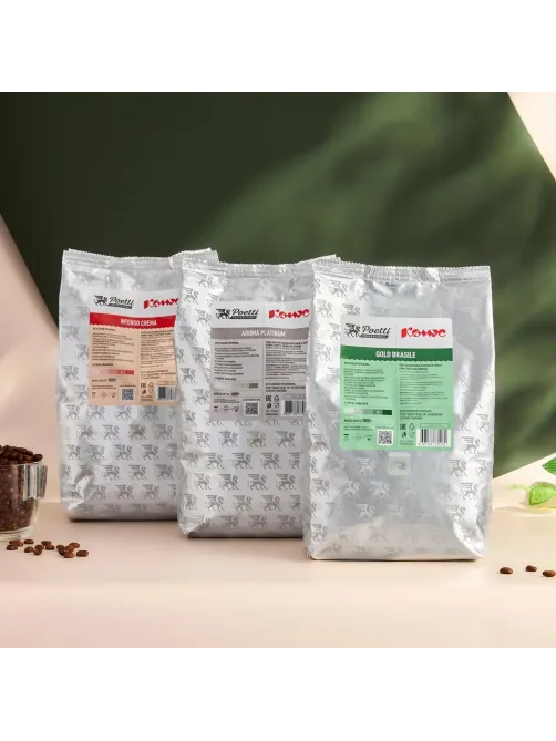 Кофе в зернах Poetti Комус Intenso Crema, упаковка 1кг
