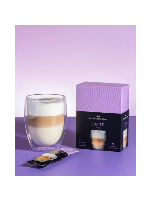 Кофе порционный 3в1 Деловой Стандарт Latte, 16грх10шт/уп