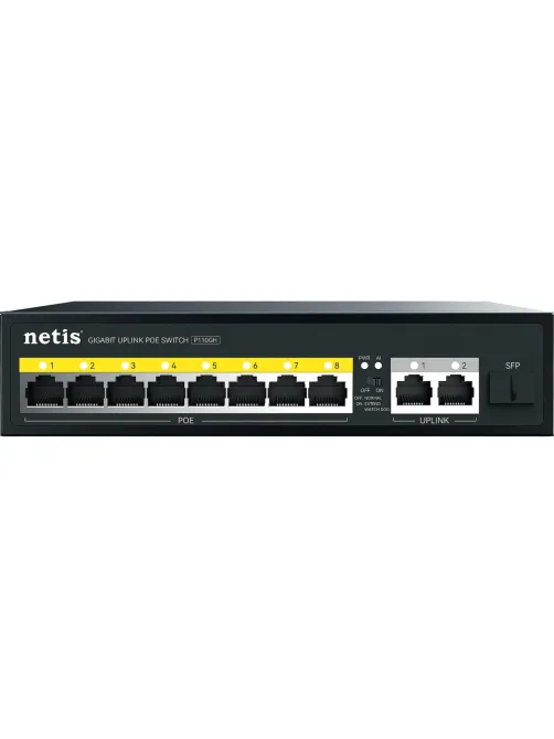 Коммутатор Netis P110GH 8х100 Мбит/с PoE+ 120Вт, 2х1000 Мбит/с, 1xSFP