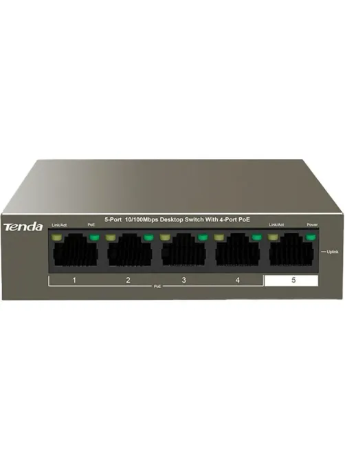 Коммутатор Tenda TEF1105P-4-63W 4 порта PoE+ (58W)