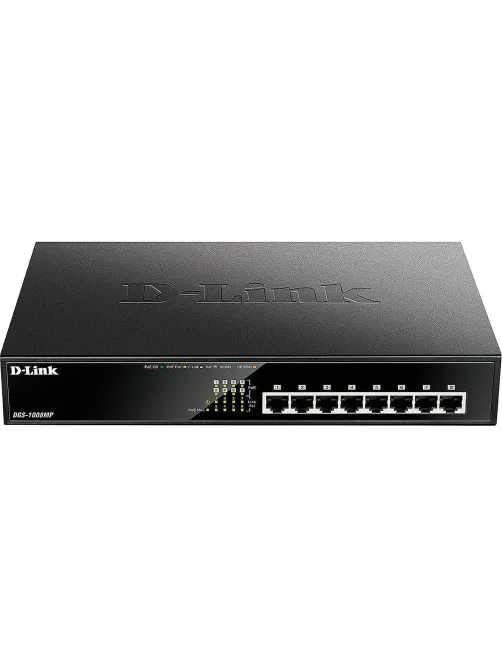 Коммутатор D-Link DGS-1008MP/B1A 10/100/1000Base-T PoE