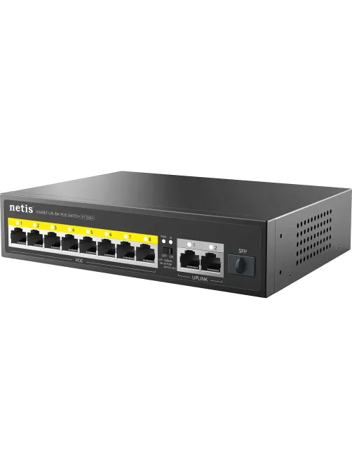 Коммутатор Netis P110GH 8х100 Мбит/с PoE+ 120Вт, 2х1000 Мбит/с, 1xSFP