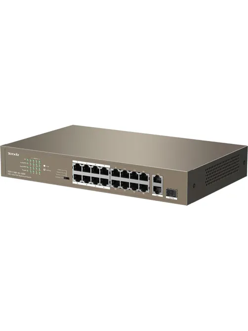Коммутатор Tenda TEF1118P-16-150W PoE (130W) SFPx1 L2