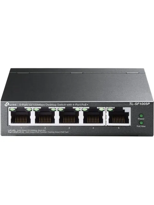 Коммутатор TP-Link /TL-SF1005P/ 5x100Mb 4PoE 58W неуправляемый