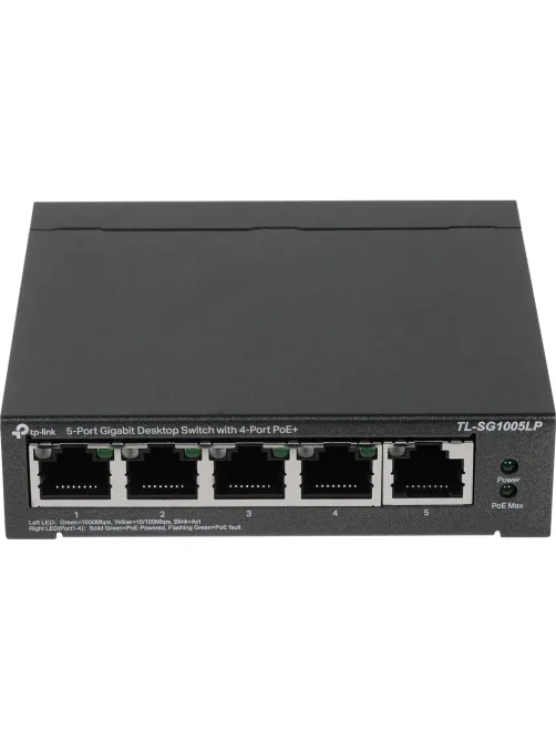 Коммутатор TP-Link TL-SG1005LP (L2) 5x1Гбит/с 4PoE+ 40W неуправляемый