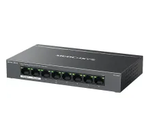 Коммутатор Mercusys MS108GP (L2) 8x1Гбит/с 7PoE+ 65W неуправляемый