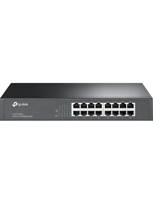 Коммутатор TP-Link TL-SF1016DS (L2) 16x100Мбит/с неуправляемый