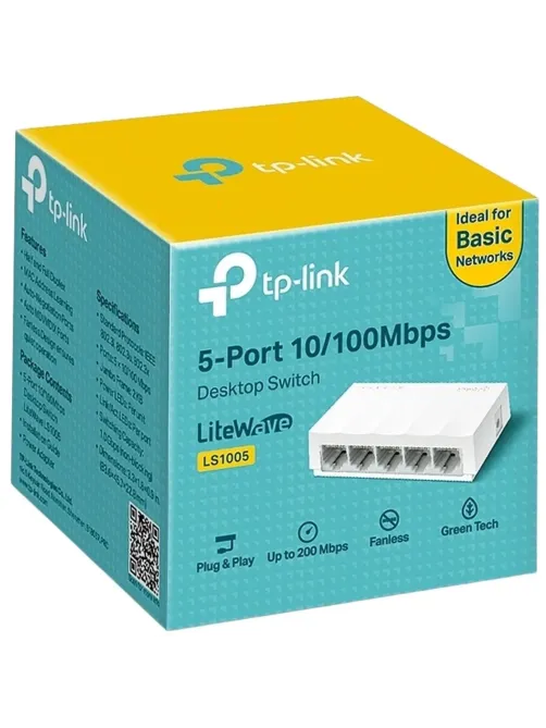 Коммутатор TP-Link LS1005 10/100Mb неуправляемый