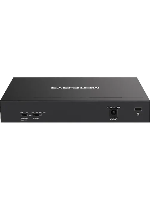 Коммутатор Mercusys MS108GP (L2) 8x1Гбит/с 7PoE+ 65W неуправляемый