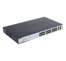 Коммутатор D-Link DGS-1026MP/B2A  24x10/100/1000Base-T PoE, 2 комбо-порта