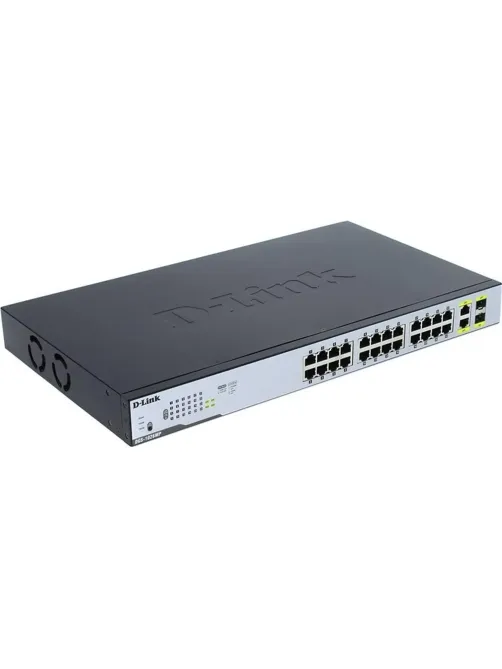 Коммутатор D-Link DGS-1026MP/B2A  24x10/100/1000Base-T PoE, 2 комбо-порта