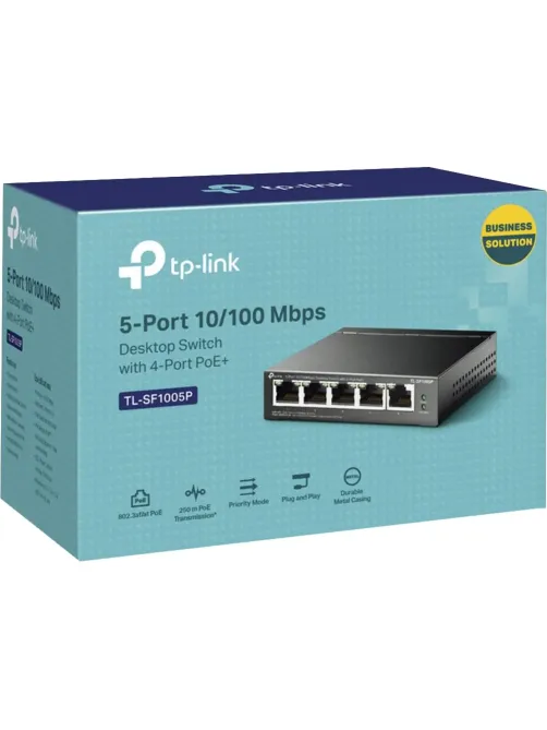Коммутатор TP-Link /TL-SF1005P/ 5x100Mb 4PoE 58W неуправляемый